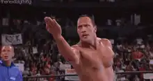 The Rock hand wave