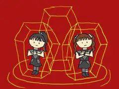 Two girls trapped in ice with a third appearing