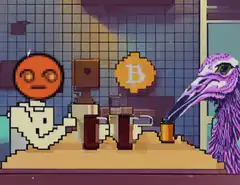 pixel art bitcoin bird