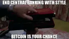 Charles Bronson opens gun case Bitcoin meme