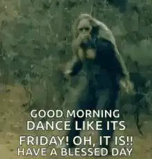 Gorilla dancing good morning