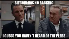 Bitcoin Has No Backing I Guess You Haven't Heard Of The Plebs