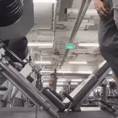 Man doing leg press with heavy weights
