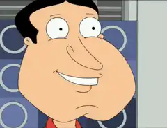 Quagmire smiling creepily