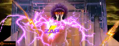 Lion with purple lightning zap