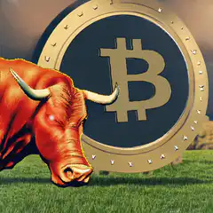 Bull and Bitcoin Coin