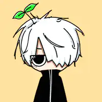 chibi character with plant sprout