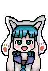 pixel cat girl smile