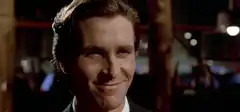 Christian Bale smirking