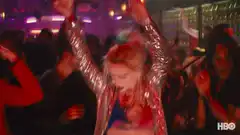 Harley Quinn dancing in a club