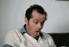 Jack Nicholson sticking tongue out