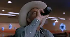 Sam Elliott drinks and says thank you