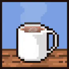 pixel art bitcoin coffee mug