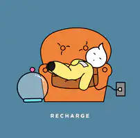 Dog and cat recharging on couch