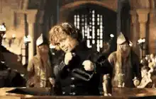 Tyrion Lannister drinking wine