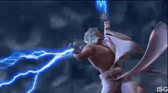 Zeus summoning lightning