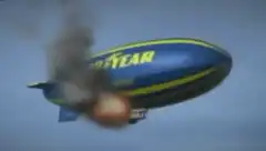Goodyear Blimp on Fire