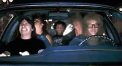 Dude and Stifler in a car