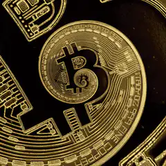 Golden Bitcoin fractal spiral