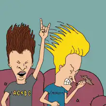 Beavis and Butt-Head on couch
