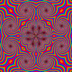 Rainbow spiral hypnotic pattern