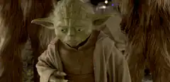 Yoda clutching his chest