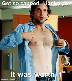 Bradley Cooper shirtless zapped last night