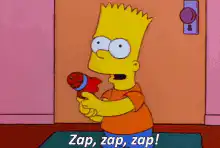 Bart Simpson with water gun