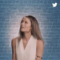 Woman catching a hey message