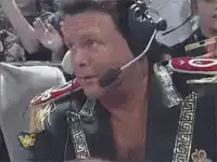 Jim Ross smiling and laughing
