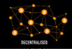 Decentralised Bitcoin network animation