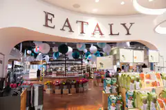 Eataly store entrance with decorations