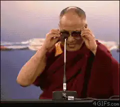 Dalai Lama laser eyes