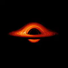 Spinning orange accretion disk black hole