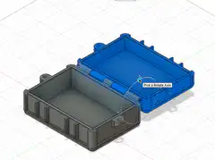 3D model box lid rotating closed