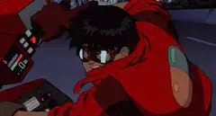 Akira Drifting on Motorcycle