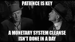 Patience is key monetary system cleanse
