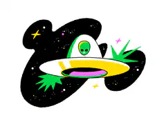 alien in spaceship