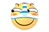 Smiling emoji with nose bandage