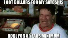 I Got Dollars For My Satoshis HODL For 5 Years Minimum