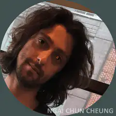 Man's face zooming into a tunnel