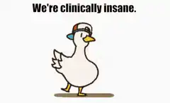 We're clinically insane duck