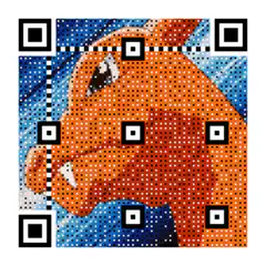 Anime QR Code with Halftone Art