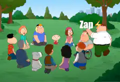 Peter Griffin zapping support group members