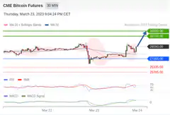 CME Bitcoin Futures 30 min chart