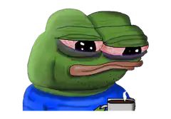 Pepe smoking a cigarette