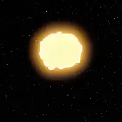 Space explosion and debris