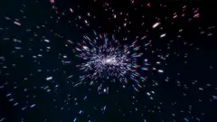 red white and blue warp speed tunnel