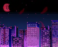 Pixel Art Nostr Cityscape
