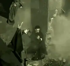 Dracula disintegrating in sunlight